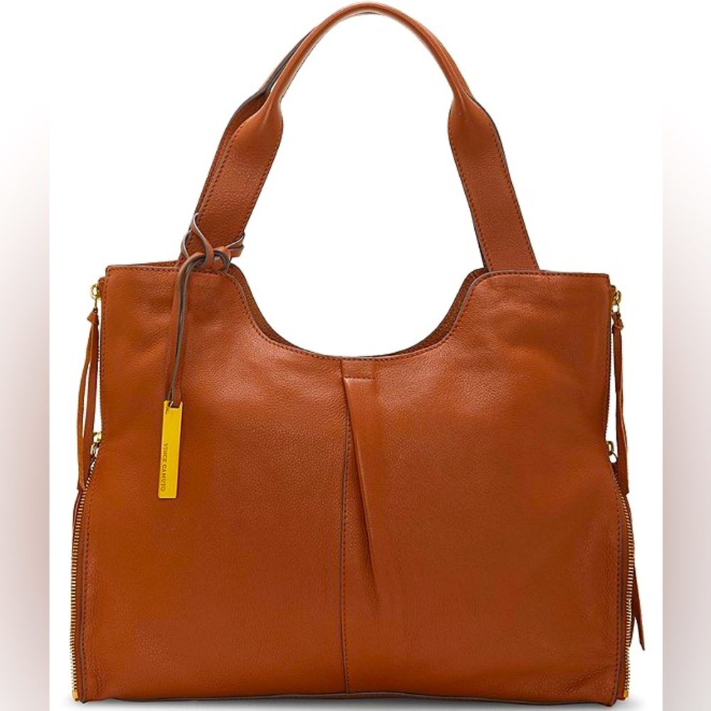 NEW Vince Camuto Corla Tote Bag In Warm Caramel